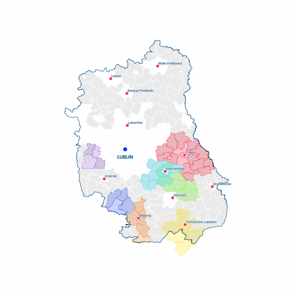 Powiększ mapę partnerstw z województwa Lubelskiego
